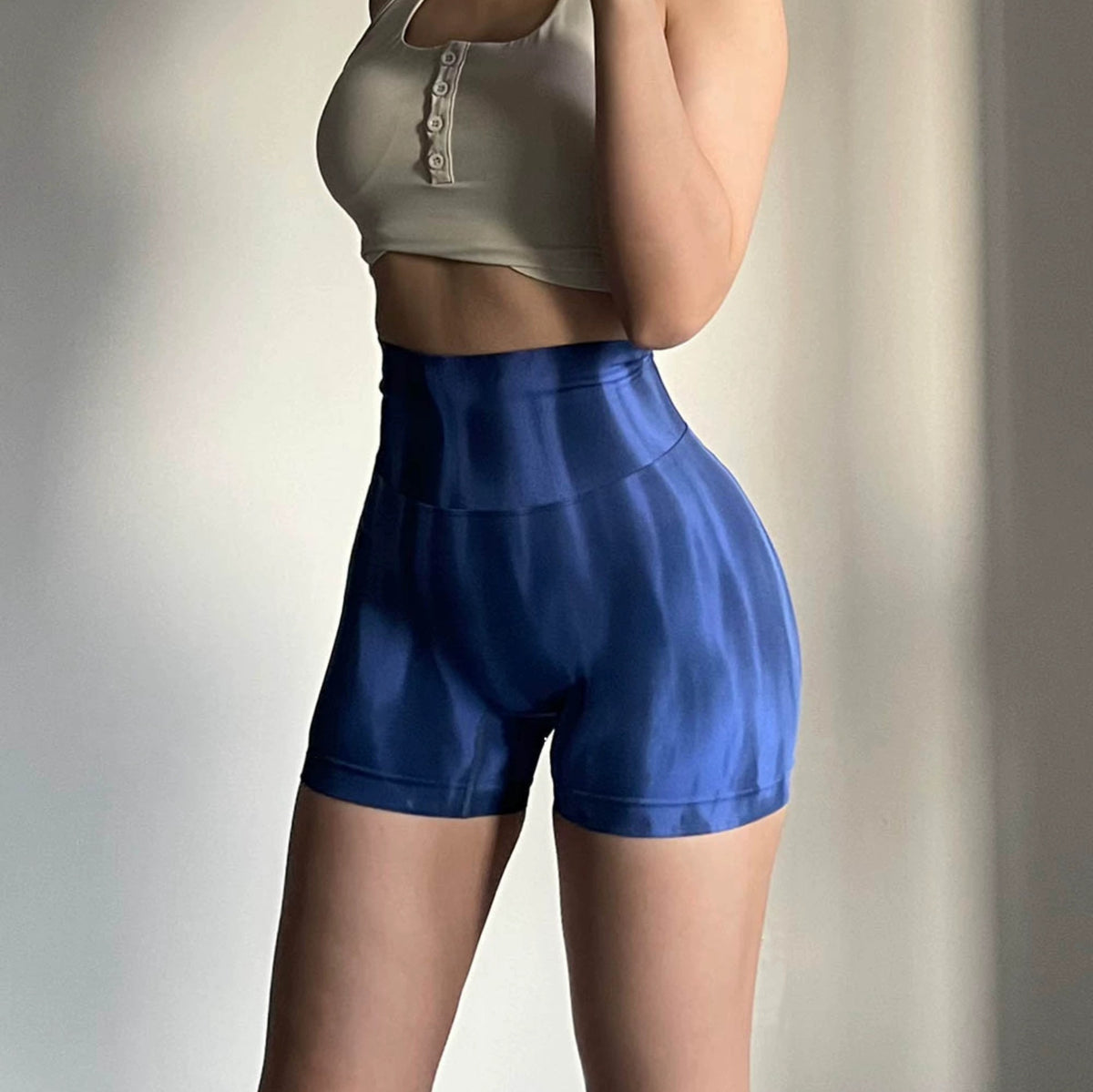 HIRUCE Women Slimming Hip Lift High Waist Tie Dye Elastic Three Point Yoga Pants