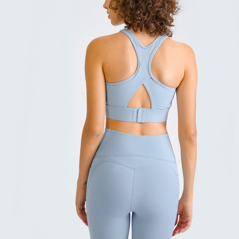 hiruce Women's fitness multi-color trackless Y back cross sports bra vest