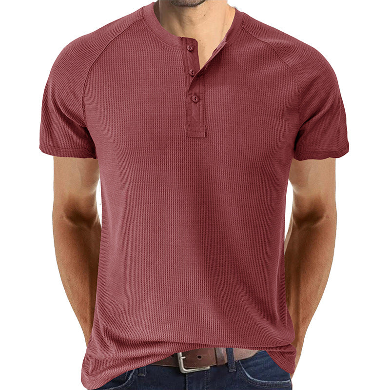 Men's Waffle Polo T-shirts