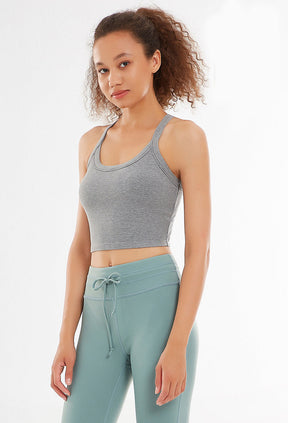 hiruce  U-Neck Sports Slip Croptop